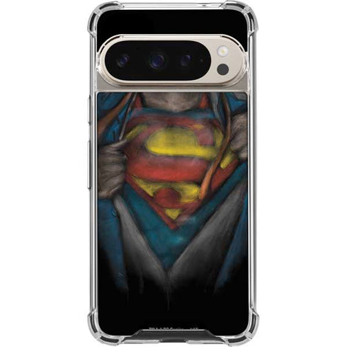 DC Comics Superman Pastel Art Pixel 9/9 Pro Clear Case